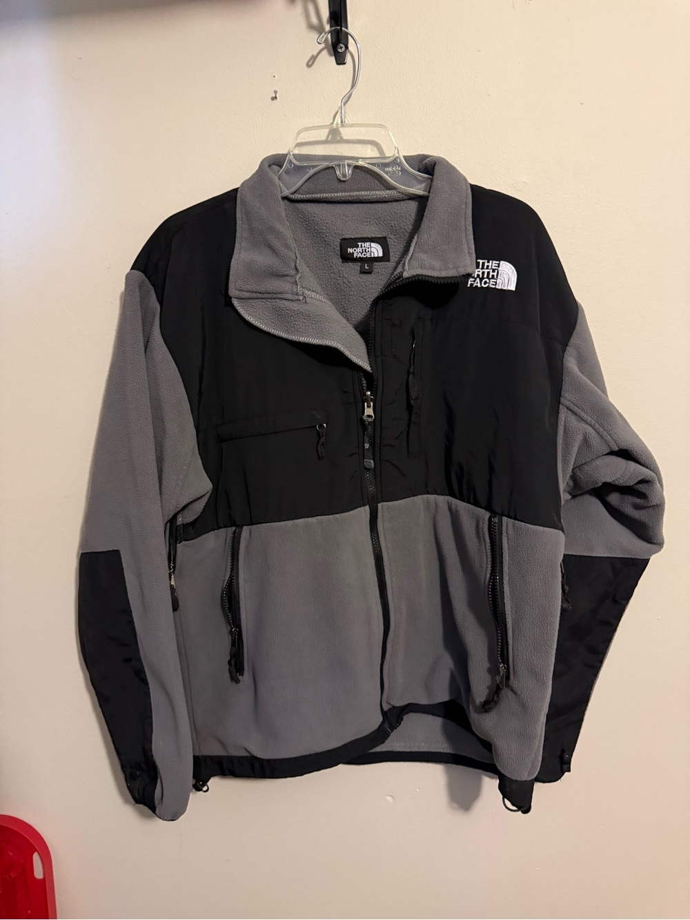 The North Face Gray & Black Fleece Jacket Lightweight Zip Front